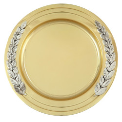 Plate with 2 laurel decoration