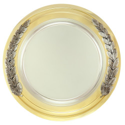 Plate with 2 laurel decoration