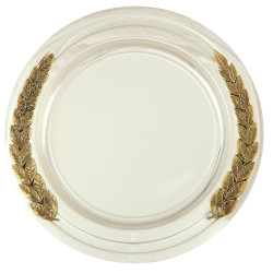 Plate with 2 laurel decoration